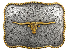 Longhorn Western Belt Buckle