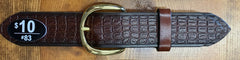 Leather Belt - Skull Embossed Leather Belt Colors Available for Men and Women