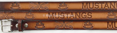 Cav Mustangs Leather Belt custom made in USA for Men