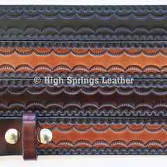 Leather Belt 542 - Embossed Design Custom Cut Made in USA Casual or Dress Belts for Men and Women