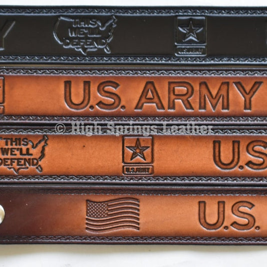 Army Leather Belt custom made in USA for Men and Women