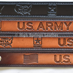 Army Leather Belt custom made in USA for Men and Women