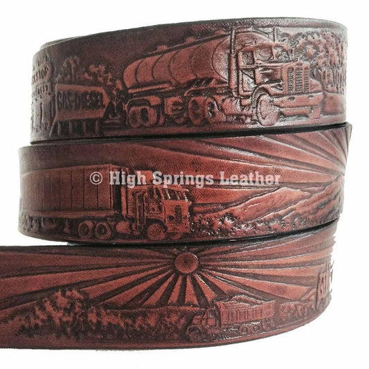 Trucker Leather Belt Made in USA Available for Men and Women