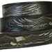 Leather Belt 107- American Eagle Hand Painted Available in Brown or Gray and Black Leather for Men and Women