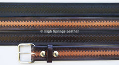Leather Belt 540 Embossed Design Available in black, brown or wine for Men and Women Casual or Dress Belt