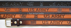 Army Leather Belt custom made in USA for Men and Women
