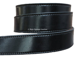 Leather Belt - Embossed stitch edge Made in USA Leather Belt in brown or black designed for Men and Women