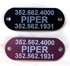ID tag, Pet ID, Riveted Custom ID Tag for dog collar