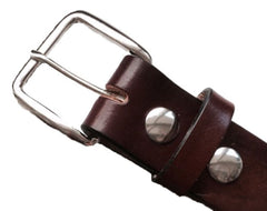 Leather Belt - Skull Embossed Leather Belt Colors Available for Men and Women